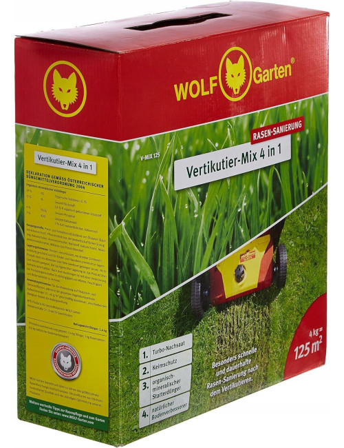 WOLF GARTEN ZESTAW DO REGENERACJI TRAWNIKA 125 M2 4W1 V-MIX 125