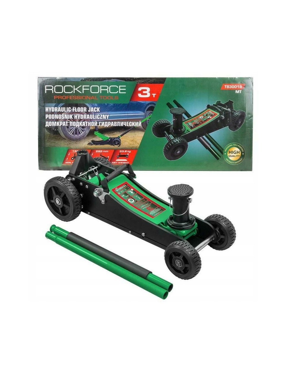 ROCKFORCE DŹWIGNIK "ŻABA" 3,0T 155-695mm WYSOKI