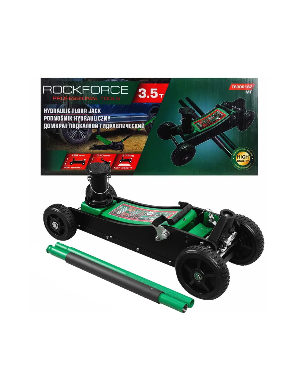 ROCKFORCE DŹWIGNIK "ŻABA" 3,5T 155-710mm WYSOKI