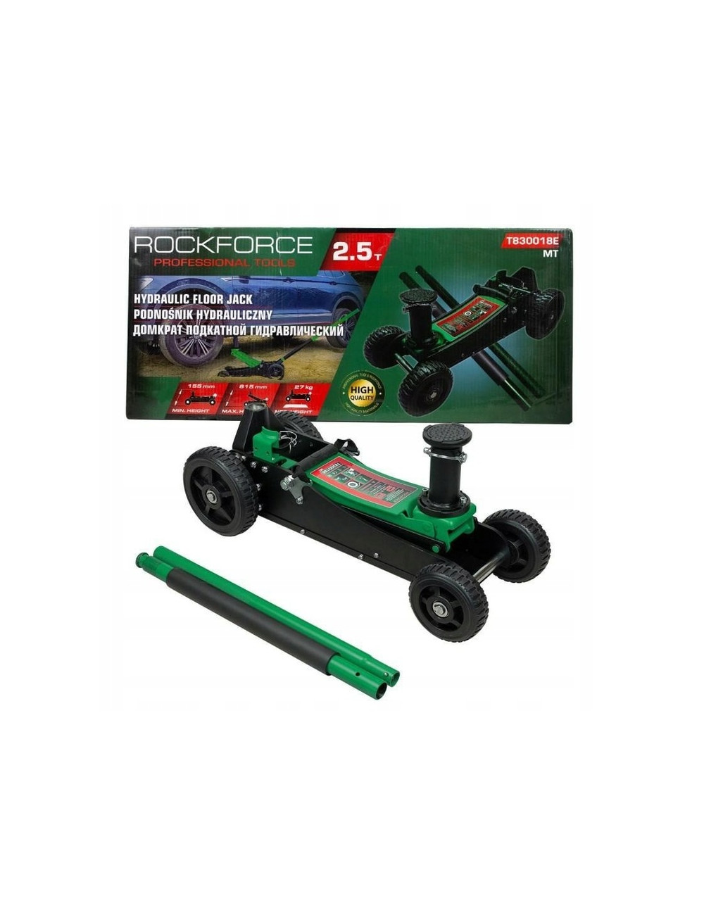 ROCKFORCE DŹWIGNIK "ŻABA" 2,5T 155-615mm WYSOKI