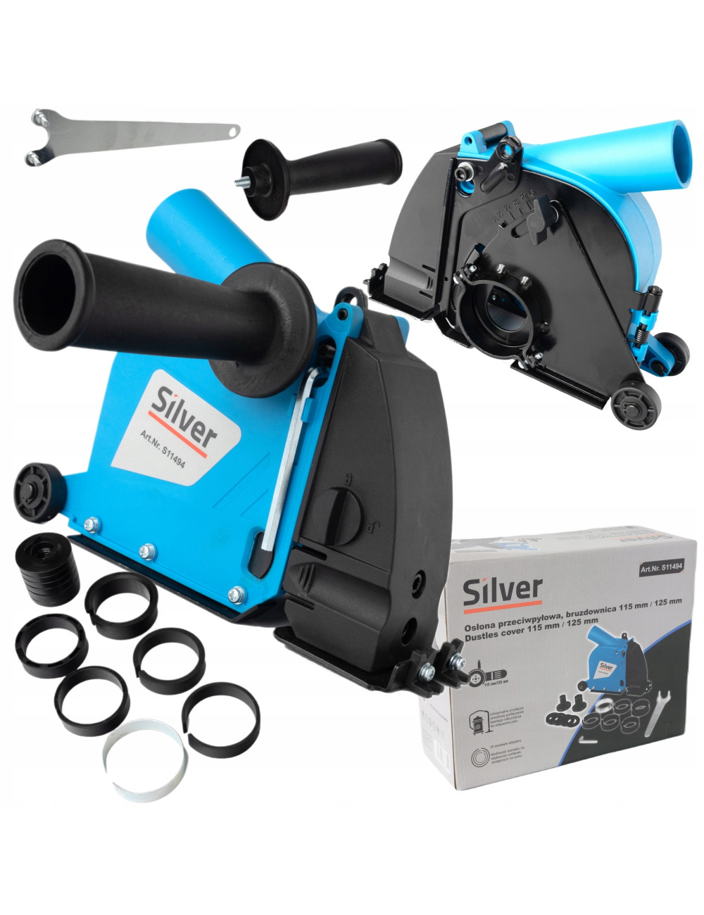 OSŁONA PRZECIWPYŁOWA DO SZLIFIERKI + ADAPTERY