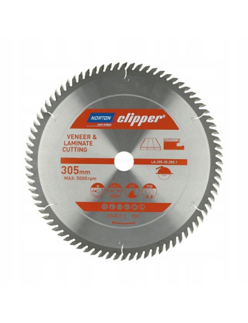 NORTON PIŁA TARCZOWA 305mm x 30mm x 80z LAMINATY I FORNIR (3,0/2,2)