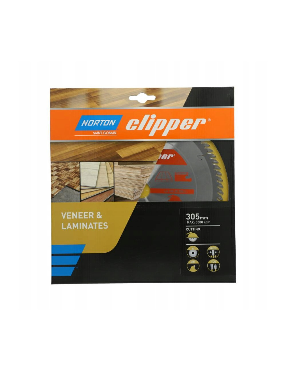 NORTON PIŁA TARCZOWA 305mm x 30mm x 80z LAMINATY I FORNIR (3,0/2,2)