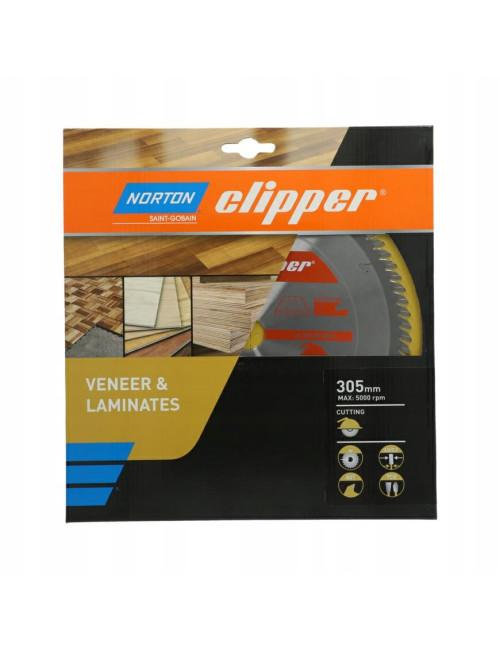 NORTON PIŁA TARCZOWA 305mm x 30mm x 80z LAMINATY I FORNIR (3,0/2,2)