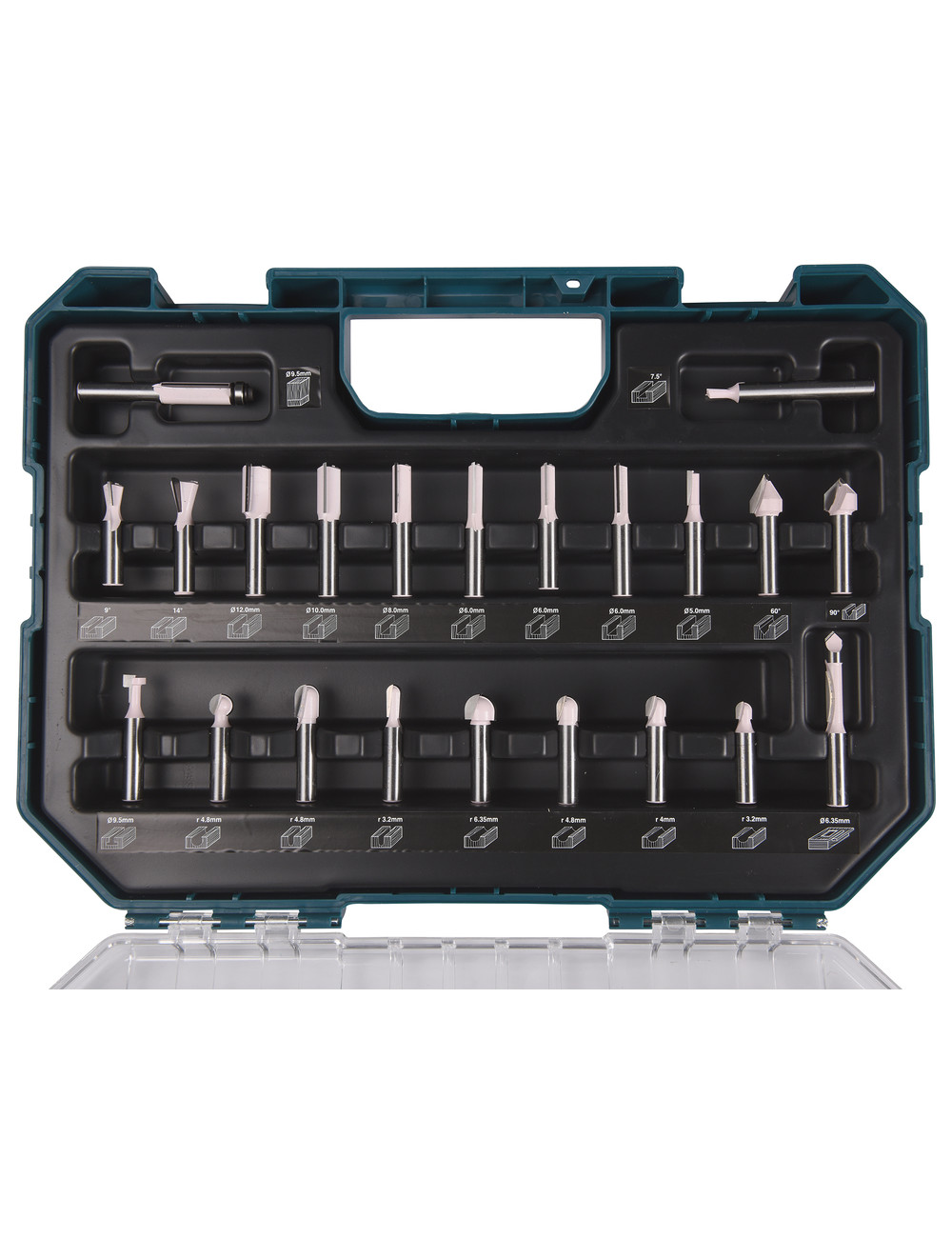 MAKITA FREZY DO ROWKÓW 8mm ZESTAW 22szt.