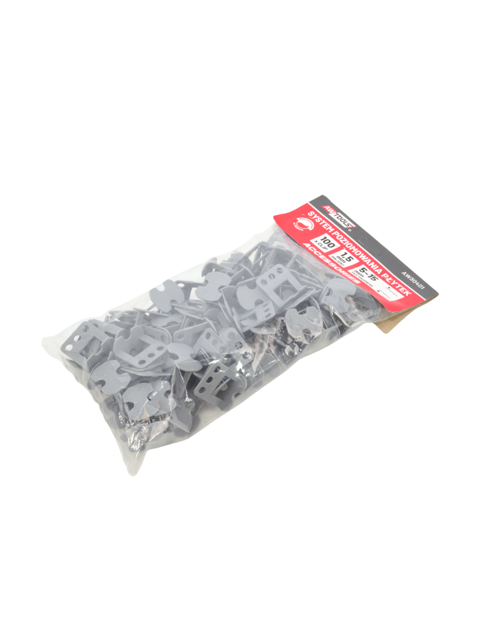 AWTOOLS SYSTEM POZIOMOWANIA BRAMKOWY 1,5mm 100szt. (BRAMKA 5-15mm)