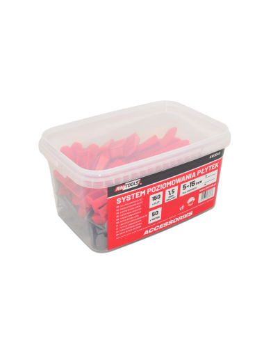 AWTOOLS SYSTEM POZIOMOWANIA BRAMKOWY 1,5mm 150+50szt. (BRAMKA 5-15mm + KLIN)