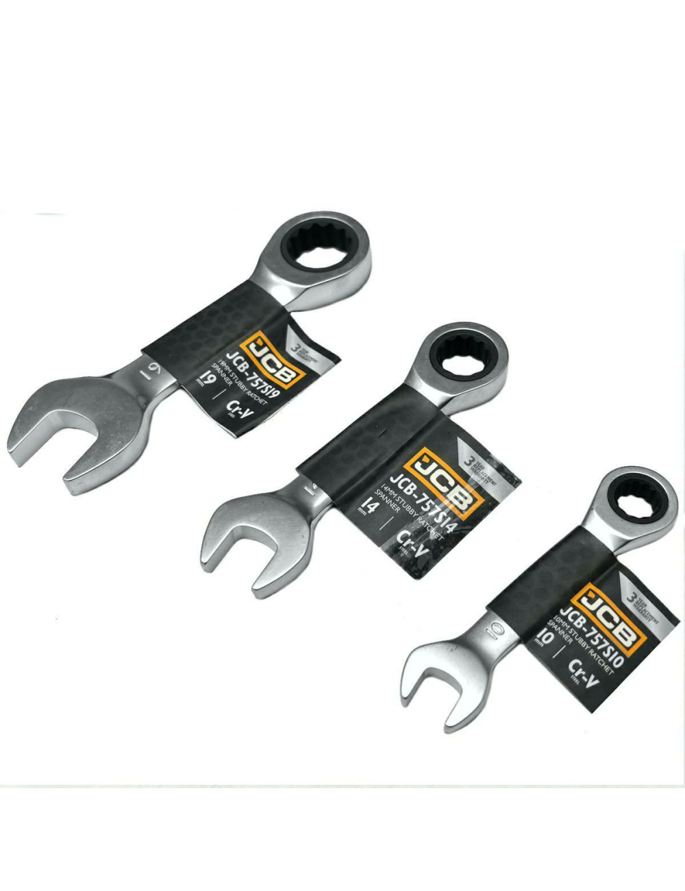 JCB KLUCZ PŁASKO-OCZKOWY Z GRZECHOTKĄ 19mm  KRÓTKI