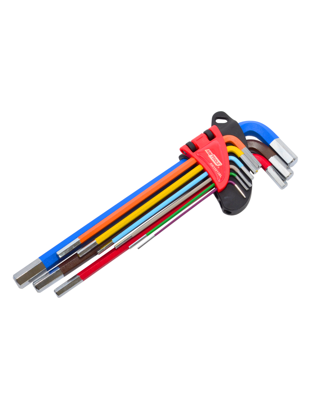 AWTOOLS KLUCZE IMBUSOWE HEX/ 1,5-10,0mm/9szt. KOLOR DŁUGIE BLACK LINE