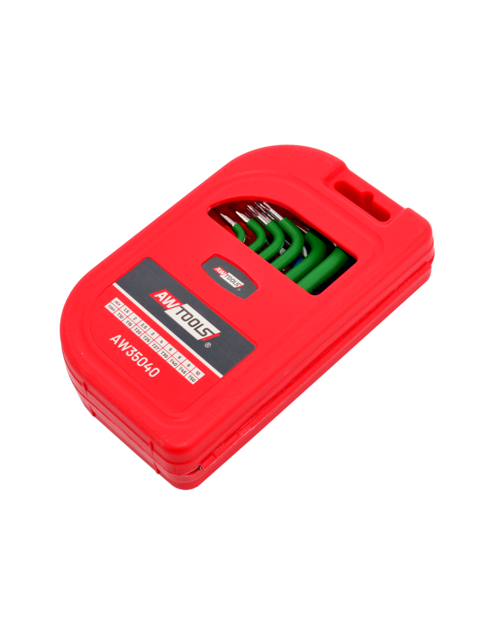 AWTOOLS KLUCZE IMBUSOWE HEX/TORX / 1,5-10,0mm/ 18szt. KOLOR