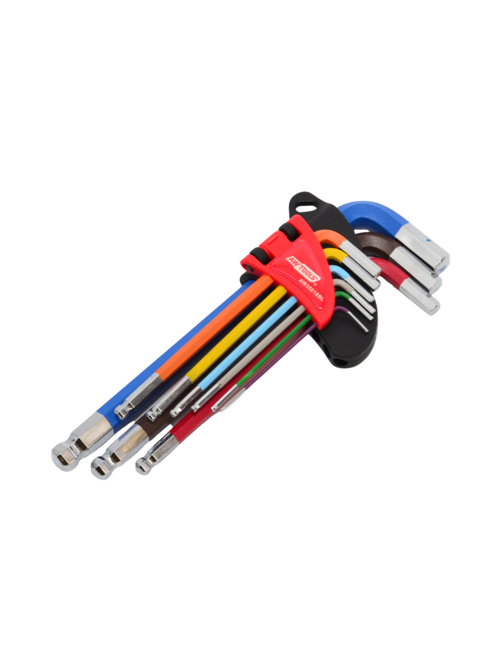 AWTOOLS KLUCZE IMBUSOWE HEX/ 1,5-10,0mm/ 9szt. KOLOR KULA BLACK LINE