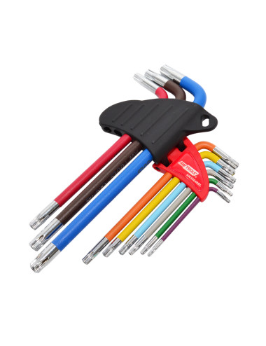 AWTOOLS KLUCZE IMBUSOWE TORX/ T10-T50/  9szt. KOLOR BLACK LINE