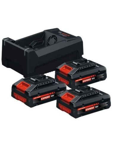 BOSCH AKUMULATOR 18V  4,0Ah EXPERT 3szt. + ŁADOWARKA GAL12V/18