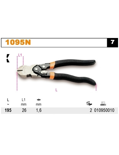 BETA SZCZYPCE BOCZNE DŹWIGNIOWE 195mm /1095N...