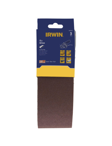 IRWIN PASY BEZKOŃCOWE  75mm x 457mm  P100  /3szt.