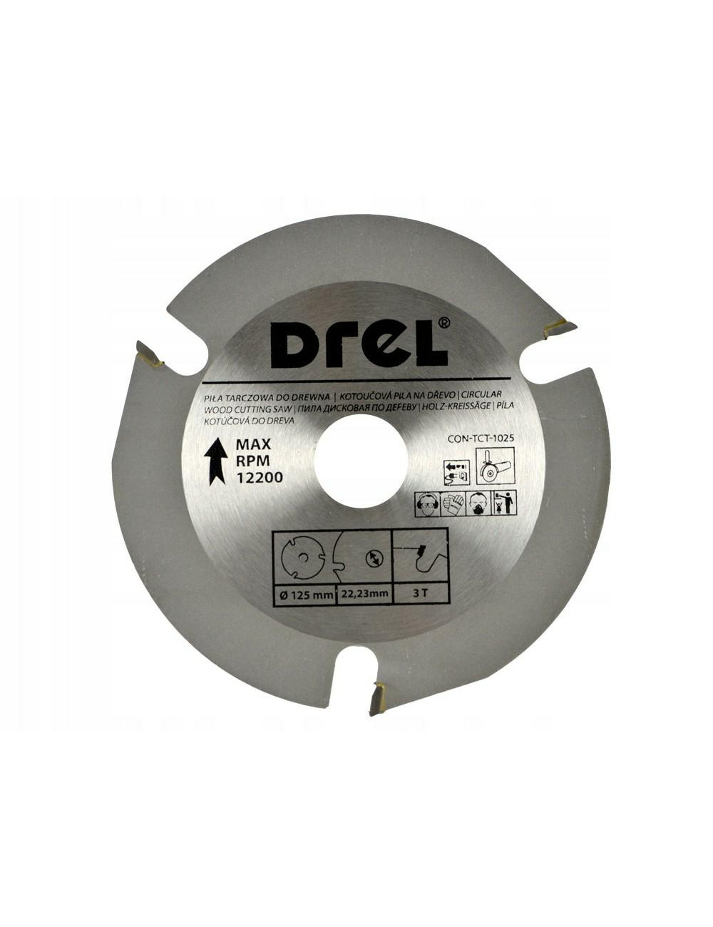 DREL TARCZA DO CIĘCIA DREWNA 125mm*22*3z