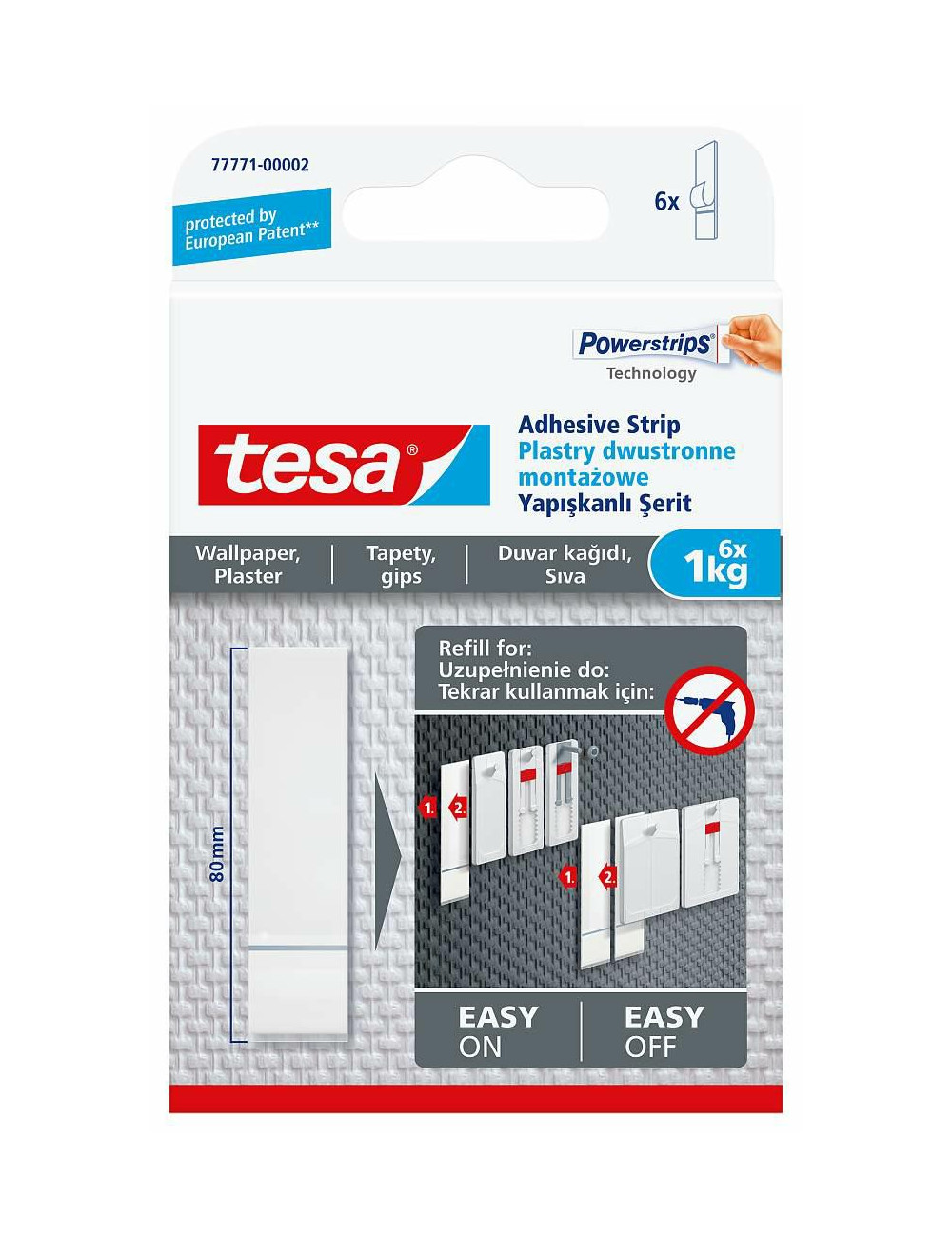 TESA PLASTRY MONTAŻOWE DO TAPET 1KG