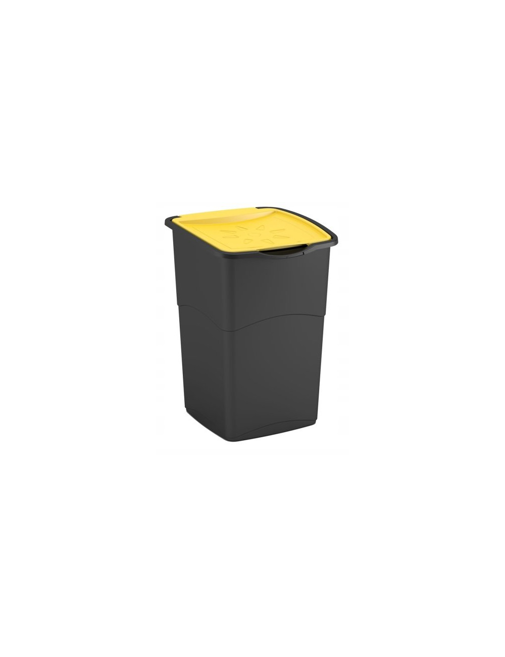 CURVER KOSZ NA ŚMIECI  "KORAL BIN" 47L   /CZARNY/ ŻÓŁTY