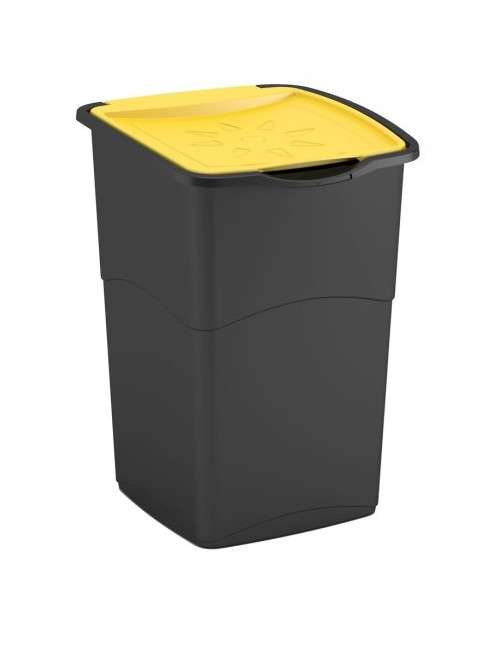 CURVER KOSZ NA ŚMIECI KORAL BIN 47L /CZARNY/ ŻÓŁTY