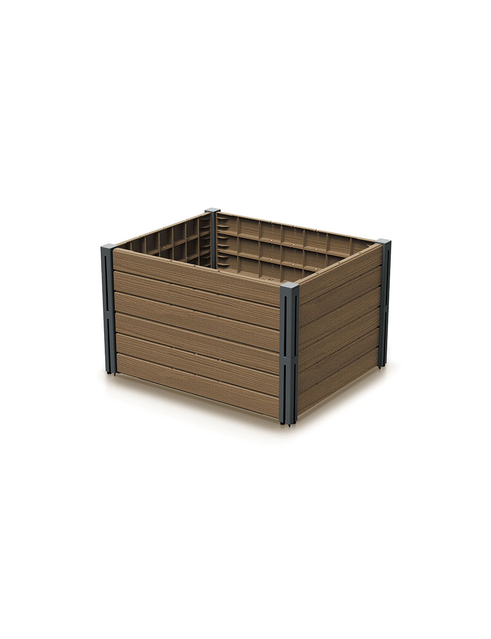 PROSPERPLAST WARZYWNIAK-RABATA OGRODOWA BASE PLANET 75,6x61,8x46cm BRĄZ