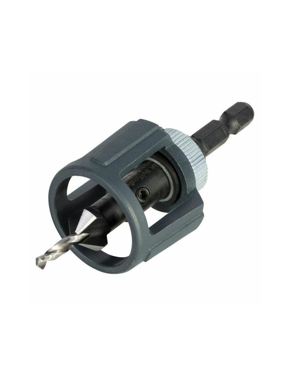 WOLFCRAFT NARZĘDZIE 2W1 - NAWIERTAK Z FAZOWNIKIEM I OGRANICZNIKIEM GŁĘBOKOŚCI WIERCENIA, TRZPIEŃ 6-KĄTNY