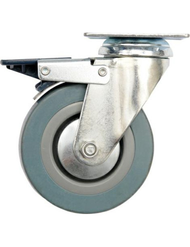 VOREL KOŁO SKRĘTNE SZARA GUMA HAM. 75mm