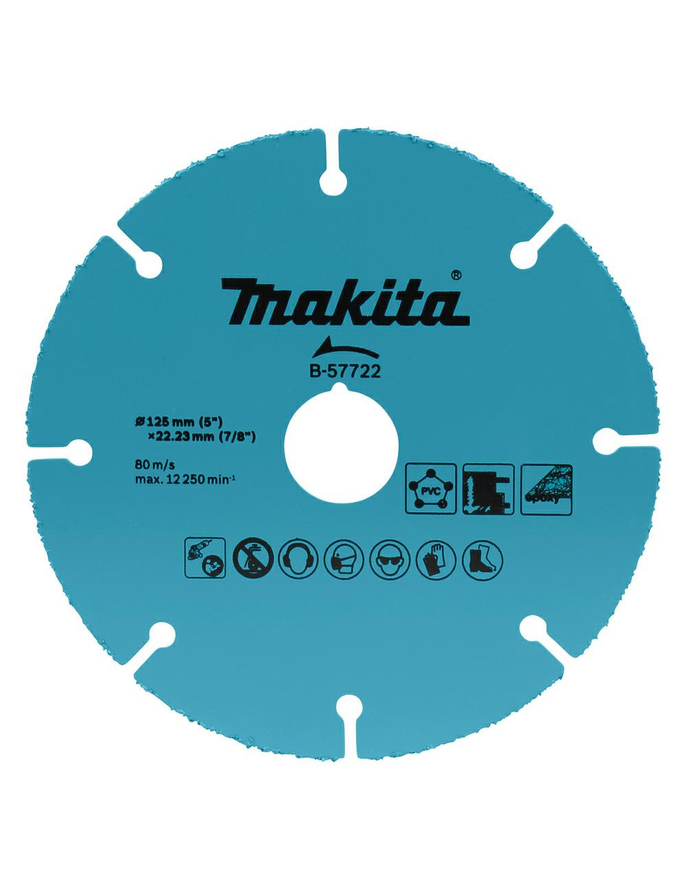 MAKITA TARCZA UNIWERSALNA 125x22,23mm SEGMENT PVC, P. GIPSOWE I MDF, EPOXY