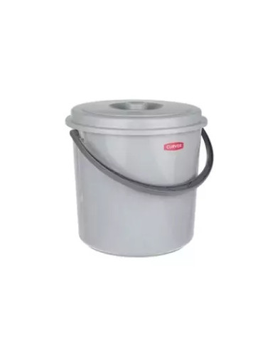 CURVER WIADRO 10L Z POKRYWKĄ SZARE