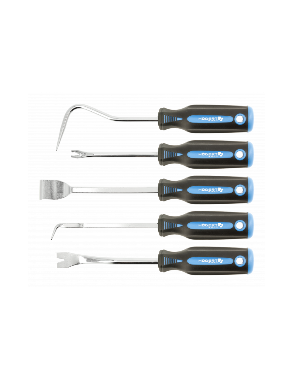 HOGERT ZESTAW ŚCIĄGACZY I HACZYKÓW 5szt.