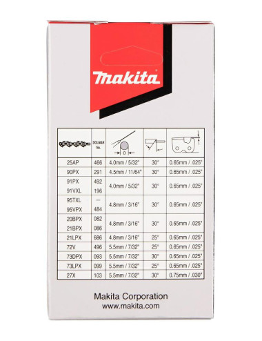 MAKITA ŁAŃCUCH TNĄCY 91VXL 25cm 1,3mm 3/8"