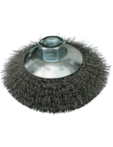 KLINGSPOR SZCZOTKA STOŻKOWA 125mm M14 BK600W DRUT FALISTY
