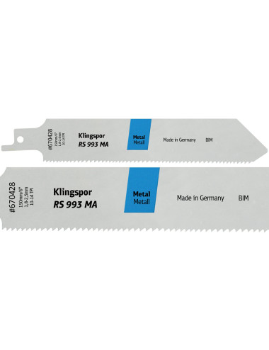 KLINGSPOR BRZESZCZOT DO PIŁY SZABLASTEJ 150x25,4x0,9mm RS 993 MA 5szt.