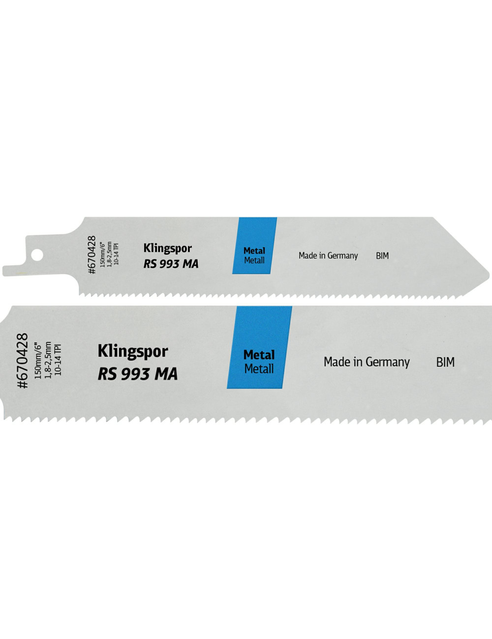 KLINGSPOR BRZESZCZOT DO PIŁY SZABLASTEJ 150x25,4x0,9mm RS 993 MA 5szt.