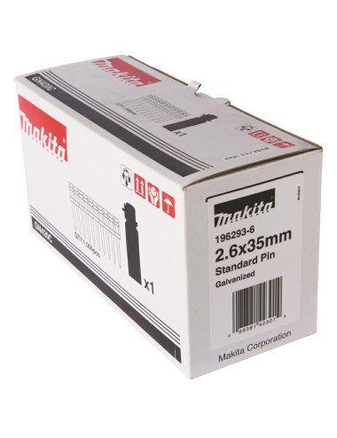 MAKITA GWOŹDZIE DO BETONU 2,6x35mm 1000szt.+GAZ