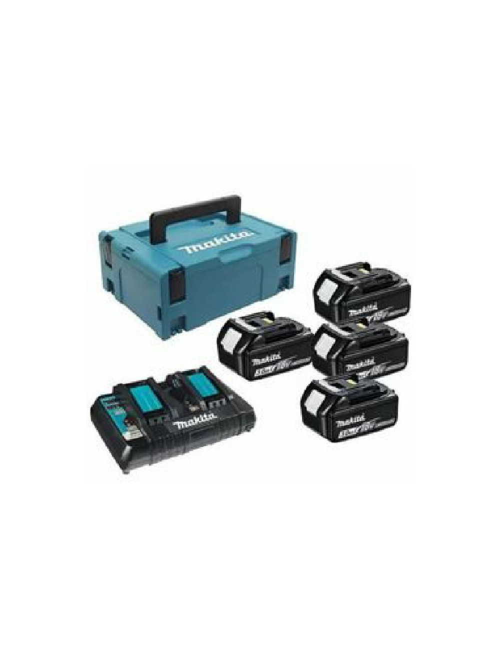 MAKITA ZESTAW ZASILAJĄCY 18V 4x3,0Ah (BL1830Bx4+DC18RD) MAKPAC