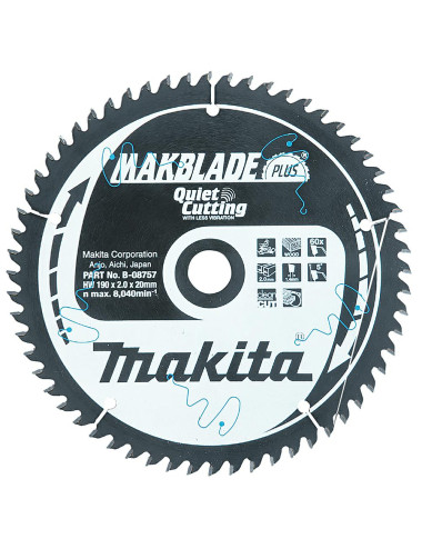 MAKITA PIŁA TARCZOWA  350x30x56z MAKBLADE PLUS DREWNO