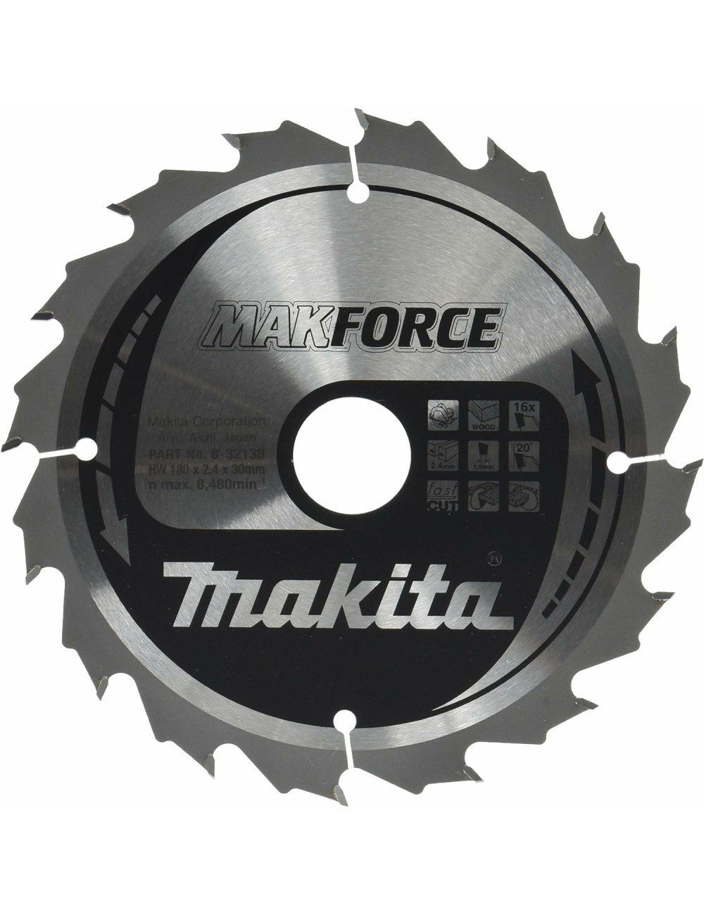 MAKITA PIŁA TARCZOWA  180x30x16z MAKFORCE DREWNO >>>B-32138