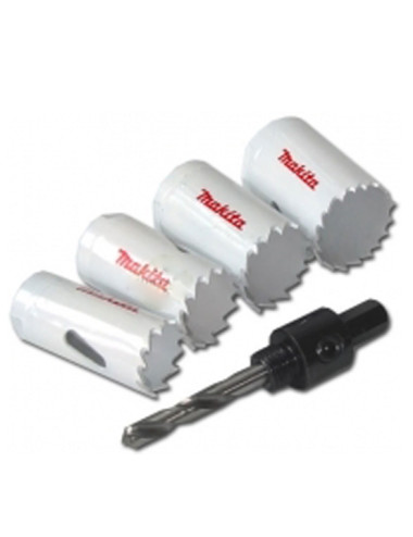 MAKITA ZESTAW OTWORNIC BIM ECONOMY  4szt. 22,29,32,51mm+2WP+2 ADAPTER