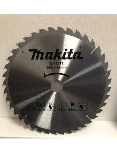 MAKITA PIŁA TARCZOWA  260x30x 40z MLT100