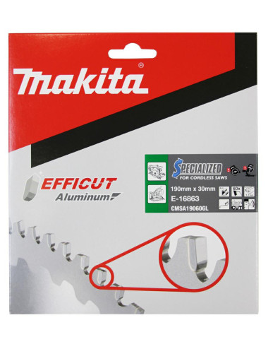 MAKITA PIŁA TARCZOWA  190x30x60z EFFICUT DO ALUMINIUM....