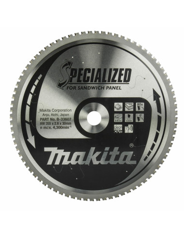 MAKITA PIŁA TARCZOWA  355x30x80z SPECJALIZED PŁYTY WARSTWOWE