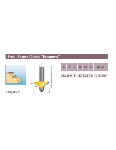 MAKITA FREZ KSZTAŁTOWY ŁOŻ. 38,1/8mm FORMA CLASSIC ECO...