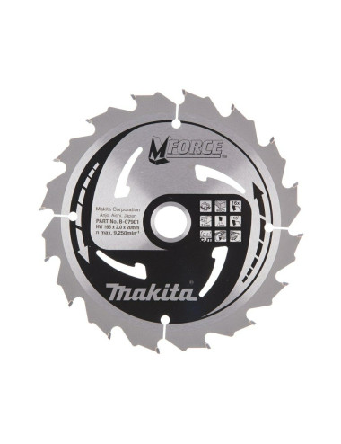 MAKITA PIŁA TARCZOWA  165x20x16z M-FORCE DREWNO
