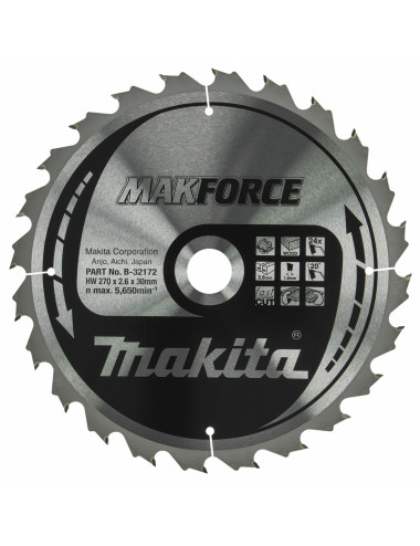 MAKITA PIŁA TARCZOWA  270x30x24z MAKFORCE DREWNO