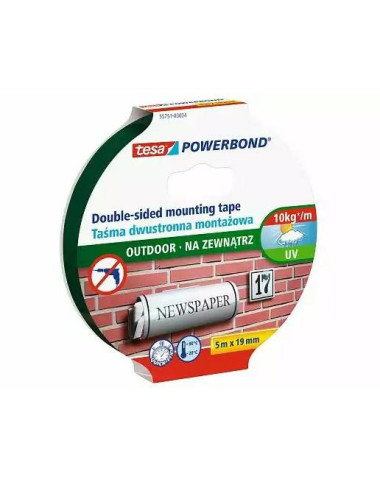 TESA TAŚMA DWUSTRONNA POWERBOND 5m x 19mm ZEWNĘTRZNA