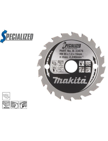 MAKITA PIŁA TARCZOWA   85x15x20z SPECJALIZED DREWNO