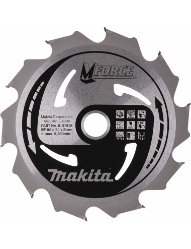 MAKITA PIŁA TARCZOWA  165x20x10z M-FORCE DREWNO