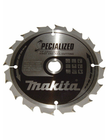 MAKITA PIŁA TARCZOWA  165x20x16z SPECJALIZED DREWNO (Z GWOŹDZIAMI I SĘKAMI)