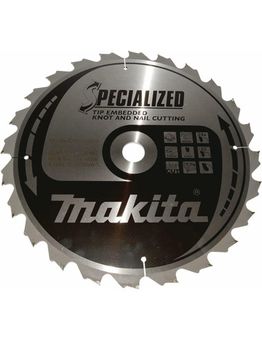 MAKITA PIŁA TARCZOWA  355x30x24z SPECJALIZED DREWNO (Z GWOŹDZIAMI I SĘKAMI)