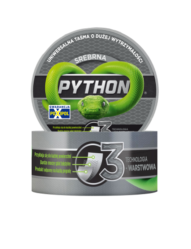 TAŚMA UNIWERSALNA PYTHON 48mm x 9m SREBRNA